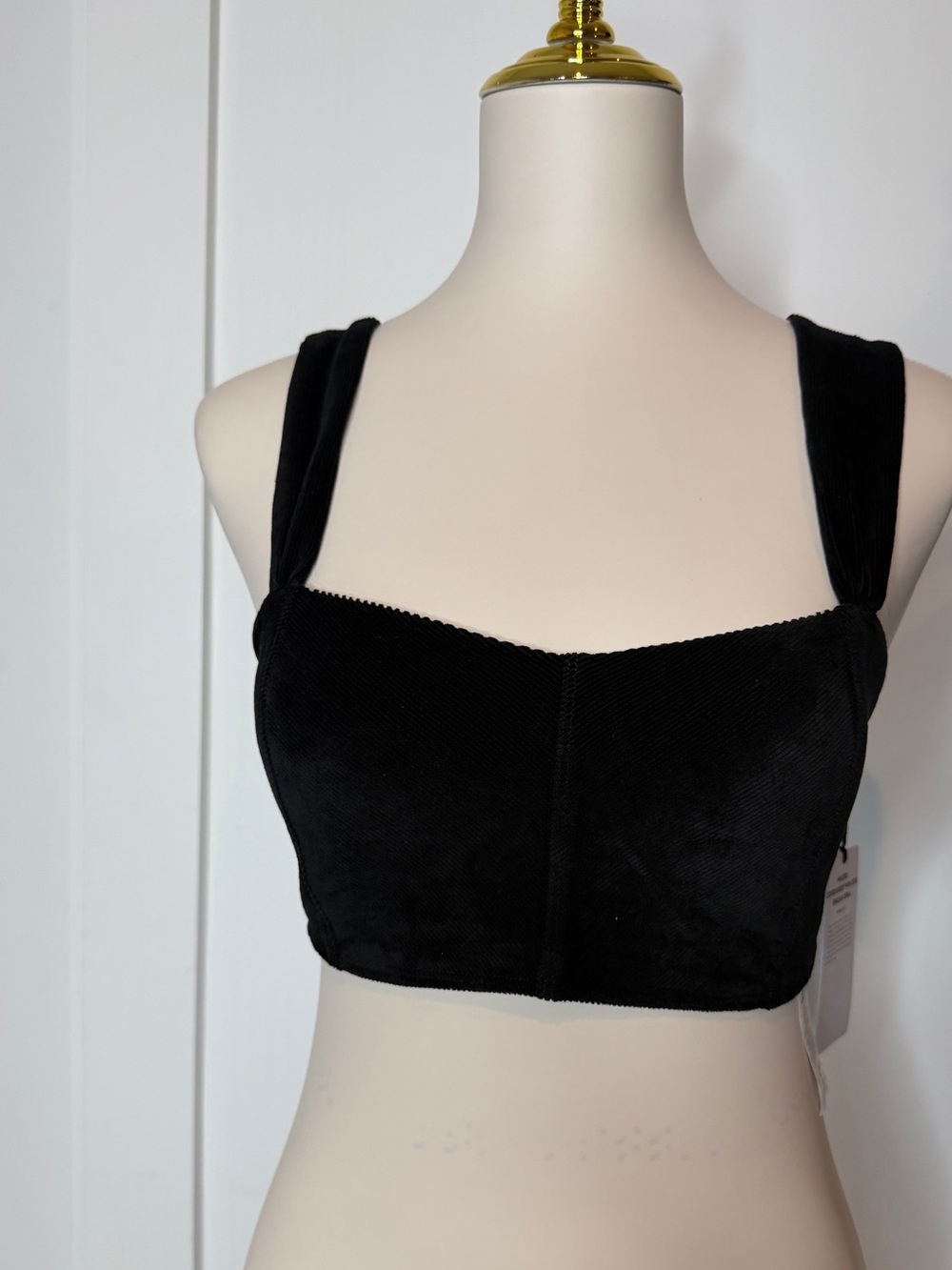 ALO Yoga Black Velvet Cropped Bralette